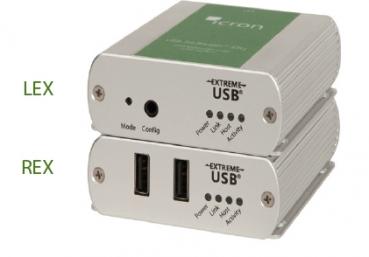 ICRON Ranger 2312 Set, USB 2.0, CATx, 2-Port Hub, 100m, flex. Power