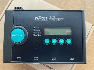 NPORT 5410, 4 Port Device Server, RS-232, DB9 male, 12-48 VDC, ohne Netzt.