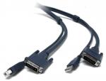 Preview: DVI-D Dual Link Male - Male & USB A-B Cable 1.8 metre  UL Rated