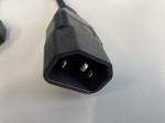 Preview: ePowerSwitch-Adapterkabel schwarz, IEC auf Schuko, 0,3m 2