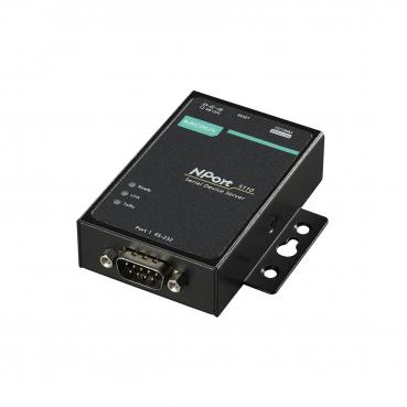 1 Port Device Server, 10/100M Ethernet, RS-232, DB9 male, 12-48VDC und Netzteil