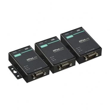 1 Port Device Server, 10/100M Ethernet, RS-232, DB9 male, 12-48VDC und Netzteil 1