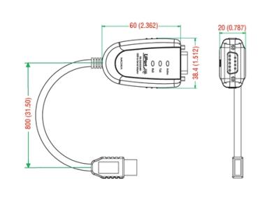 Preview: 1 Port USB-to-Serial Adaptor, RS-232 2