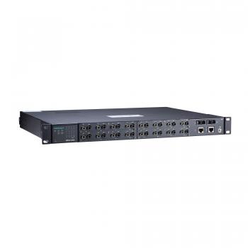 16-port fiber ST, rugged device server,2x10/100M RJ45 1588v2,2xFiber multi-SC,1