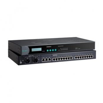 16 port Terminal Server, dual 10/100M Ethernet, RS-232/422/485, RJ-45 8pin,  Du