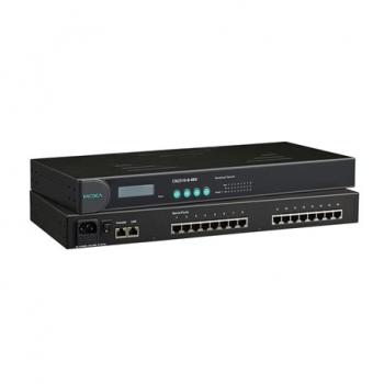 16 port Terminal Server, single 10/100M Ethernet, RS-232, RJ-45 8pin,  +-48 VDC