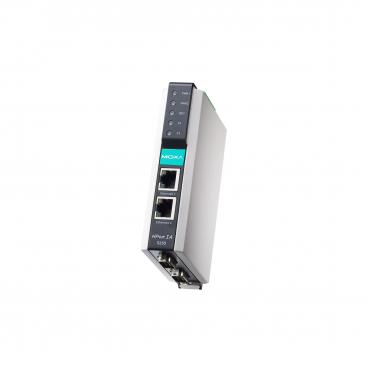 2-port RS-232/422/485 serial device server, 10/100MBaseT(X) (RJ45)