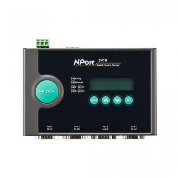 4 port device server, 10/100M Ethernet, RS-232, DB9 male,  12-48 VDC, W/o Adapt