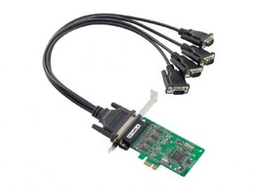 4 Port PCIe Board, w/ DB9M Cable, RS-232, Low Profile