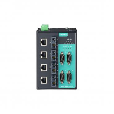4 RS-232/422/485 ports, 4 10/100M Ethernet ports, 4 100M single-mode fiber port