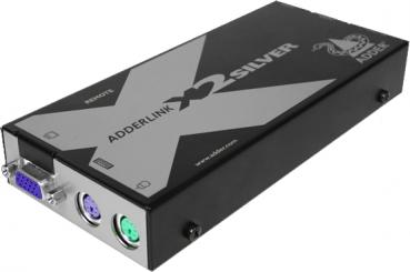 AdderLink X2 Silver. PS/2 KVM & RS232 CATx Extender. 300 Mtr