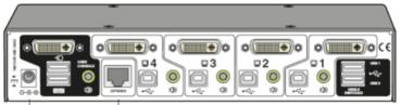 AdderView Pro: 4 port - USB 2.0, DVI and audio KVM switch 1