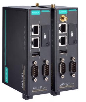 AIG-101-T-AP, 2-port Modbus RTU/ASCII/TCP to MQTT/Azure/AWS Cloud-supported gat