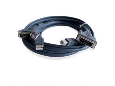 DVI-D Dual Link Male - Male & USB A-B Cable 1.8 metre  UL Rated 1