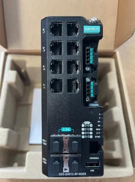 Preview: EDS-G4012-8P-4QGS-LVA-T, 12-Port Managed Gigabit Switch mit PoE 1