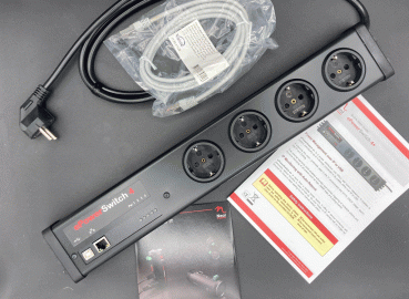 ePowerSwitch-4R3 D 19", 4 Ports Schuko, aus der Ferne schaltbar