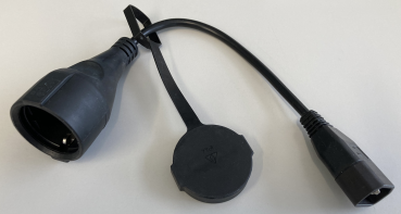 ePowerSwitch-Adapterkabel schwarz, IEC auf Schuko, 0,3m