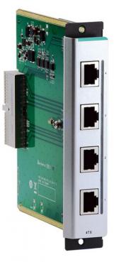 Fast Ethernet interface module with 4 10/100BaseT(X) ports, RJ45 connectors, -4