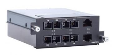 Fast Ethernet module with 4 multi-mode 100BaseFX ports with SC connectors, 2 10