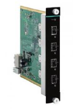 Gigabit Ethernet interface module with 4 100/1000BaseSFP slots, -10 to 60°C ope