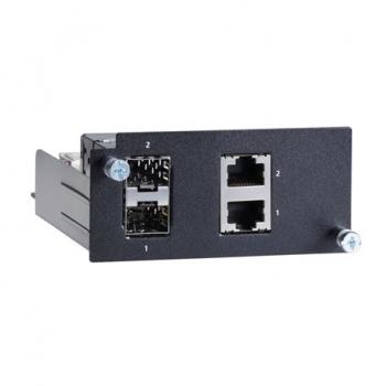 Gigabit Ethernet module with 2 10/100/1000BaseT(X) or 100/1000BaseSFP slot comb