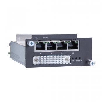 Gigabit Ethernet module with 2 T(X) and 2 TX ports, PRP/HSR protocol support