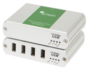 ICRON Ranger 2344 Set, USB 2.0, LwL SingleMode, 4-Port Hub, 10km