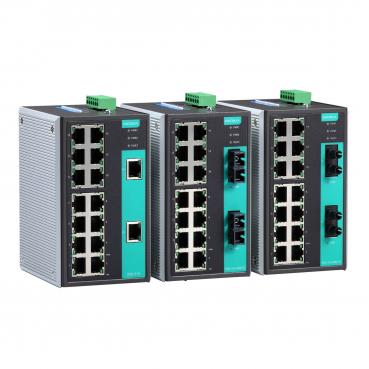 Industrial Unmanaged Ethernet Switch with 16 10/100BaseT(X) ports, -40 to 75°C