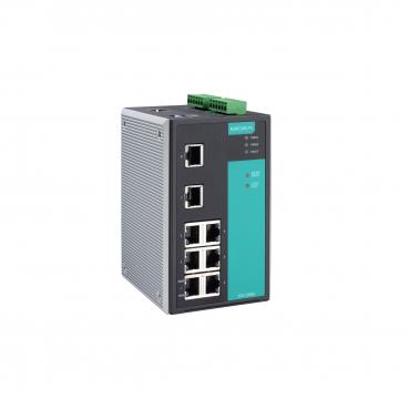 Managed Ethernet switch with 8 10/100BaseT(X) ports, -10 to 60°C operating temp