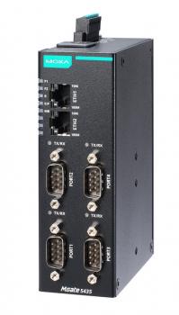 MGate 5435-T, 4-port Modbus RTU/ASCII/TCP-to-EtherNet/IP gateway