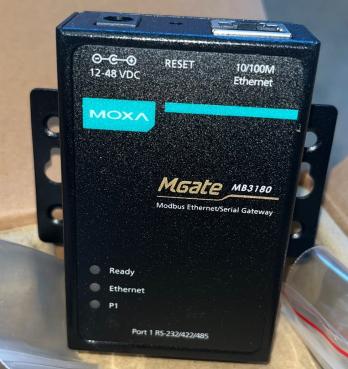 MGate MB3180, 1Port RS-232/422/485 Modbus TCP auf Modbus RTU/ASCII, inkl. Netzt.