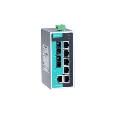Moxa EDS-208A-MM-SC, Unmanaged Ethernet Switch, 6x 10/100BaseT(X), 2x 100BaseFX