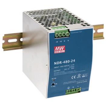 NDR-480-48, MeanWell 480 W/10 A DIN-rail 48 VDC power supply