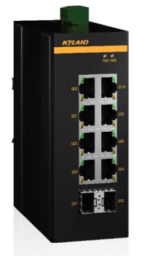 Opal10GL-E-2SFP8GE-LV-LV, 10-Port unmanaged GB DIN-Rail Switch