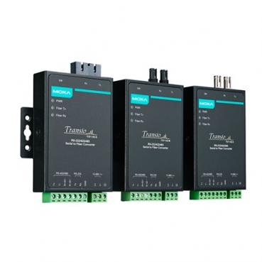 RS-232/422/485 to Fiber Optic Converter. ST Single-mode, -40 to 75°C