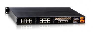 SICOM3024P-16M8T-ST05-HV-HV, 16 100Base-FX MM fiber ports, ST connector