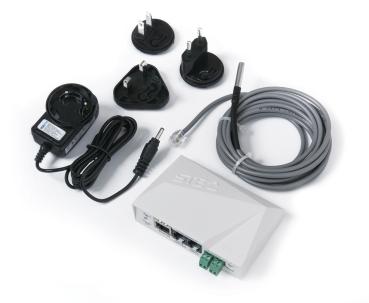 Preview: STE2 R2, 600753, Serverraum-Thermometer, PoE, WLAN, 3-m-Fühler 1