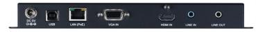 TCP/IP 4K Extender für HDMI o. VGA, USB und RS-232, PoE 1