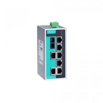 Unmanaged Ethernet switch with 6 10/100BaseT(X) ports, and 2 100BaseFX single-m