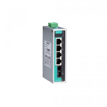 Unmanaged switch with 4 10/100BastT(X) ports, and 1 100BaseFX single-mode port 