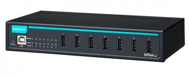 UPort 407-T, 7 Port industrial-grade USB Hub, w/ adapter, Wide Temperature