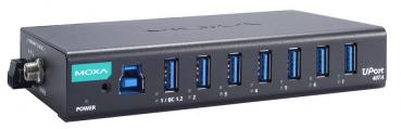 UPort 407A-T, 7-port industrial-grade USB 3.2 hubs, w/o adaptor, -40 to 85°C op