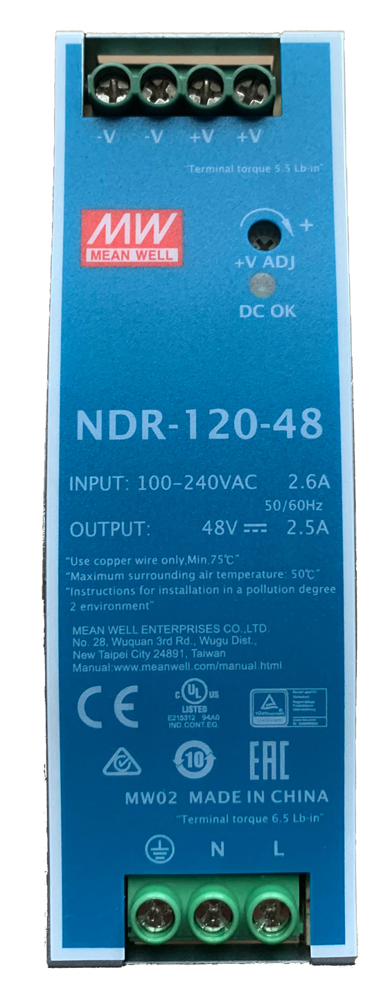 NDR-120-48, Mean Well 120 W/2.5 A DIN-rail 48 VDC power supply, NDR-120-48,  Moxa, Netzwerktechnik im Shop günstig kaufen Leunig
