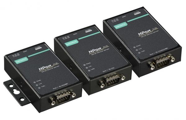 1 port device server, 10/100M Ethernet, RS-232, DB9 male,  0.5KV serial surge,  3
