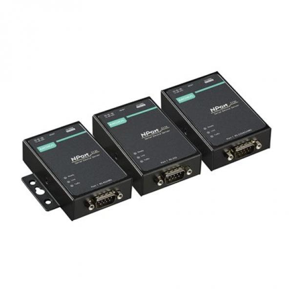 1 port device server, 10/100M Ethernet, RS-232, DB9 male, 12-48VDC 1