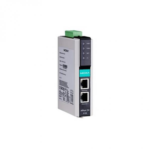 1-port RS-232/422/485 serial device server with 2 KV isolation, 10/100MBaseT(X)