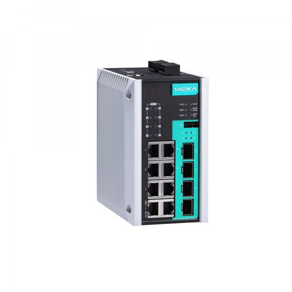 12-port full Gigabit managed Ethernet switch, 8 10/100/1000BaseT PoE/PoE+ ports