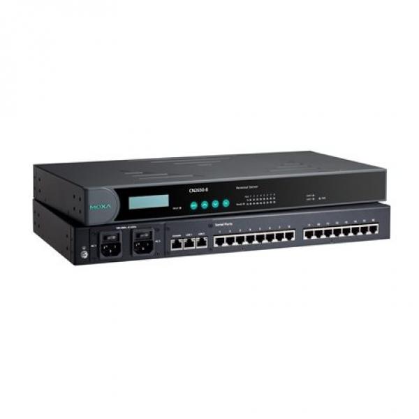 16 port Terminal Server, dual 10/100M Ethernet, RS-232/422/485, RJ-45 8pin,  10