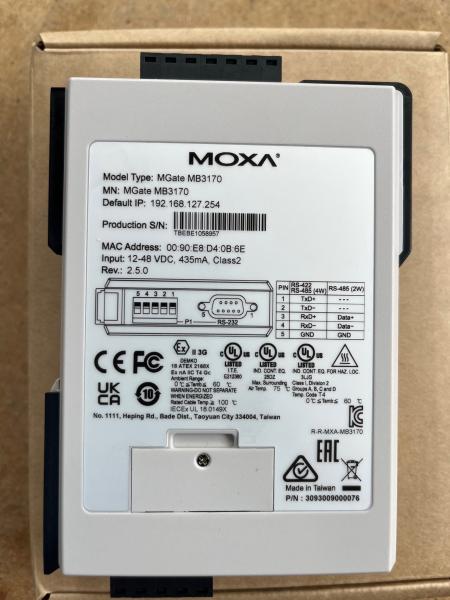 1Port RS-232/422/485 Modbus Gateway, TCP, ASCII, RTU auf Seriell 3