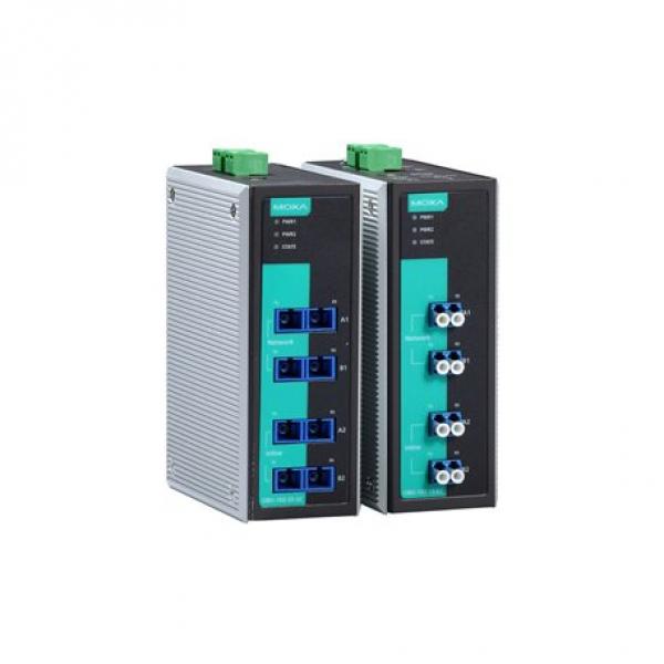 2-channel optical fiber bypass unit with 4 single-mode ports, LC, -20 to 70°C o